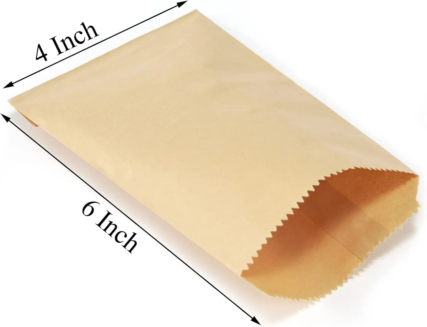 100 Pcs 4x6 Inches Brown Kraft Paper Bags Flat Envelopes Merchandise Treat Bag for Party