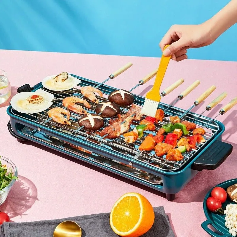 1500W Portable Electric Pan Grill | Smokeless | Non-Stick | for BBQ