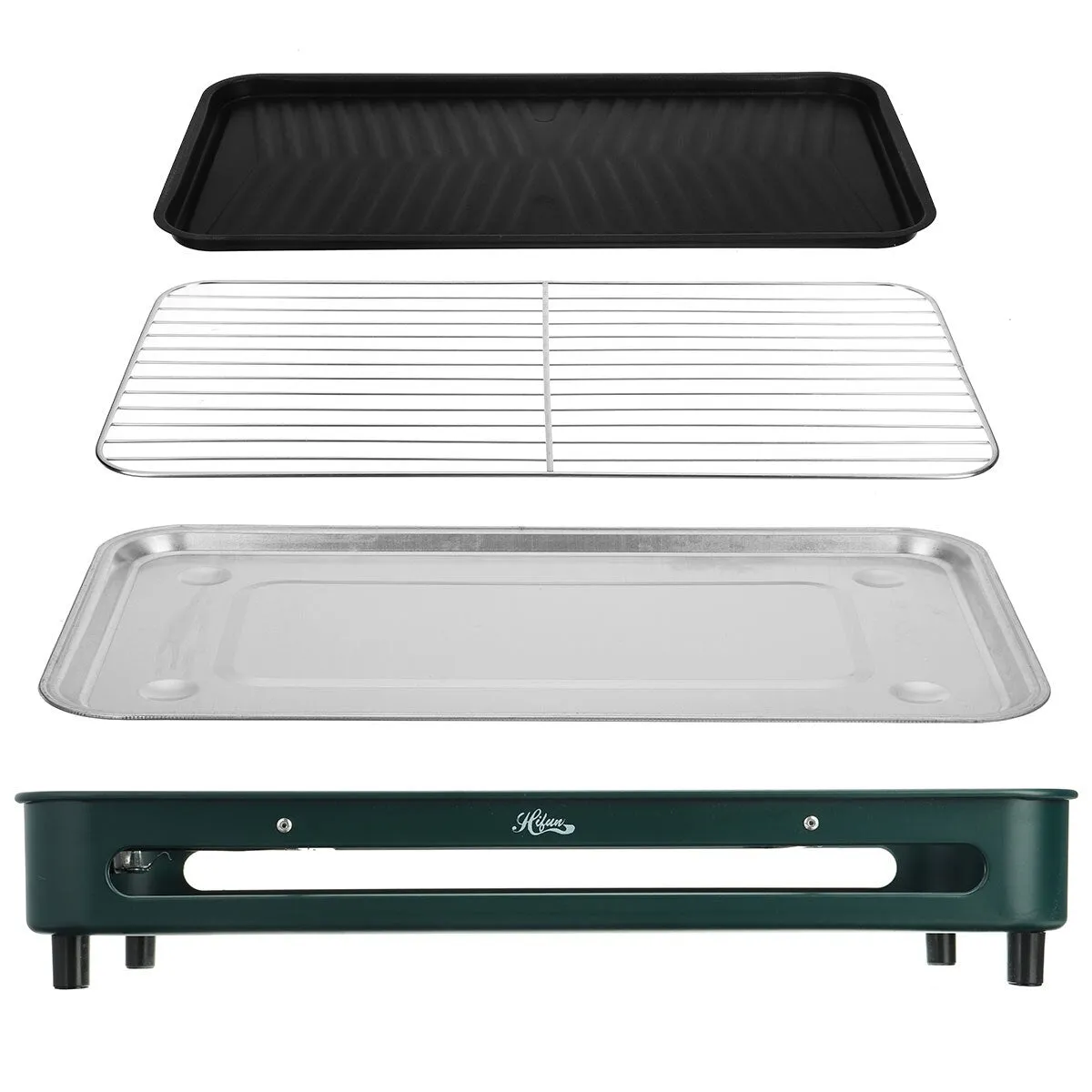 1500W Portable Electric Pan Grill | Smokeless | Non-Stick | for BBQ