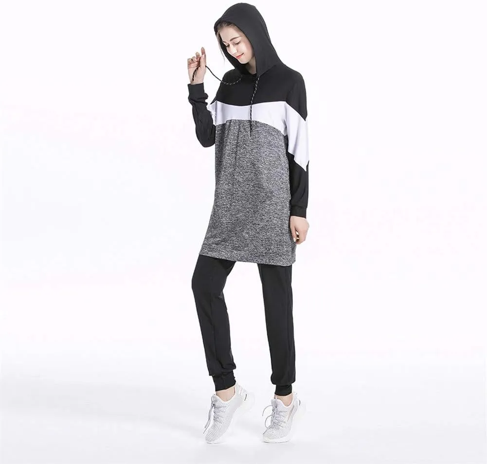 2 Piece Outfits Casual Sweatsuits Set Muslims Tracksuits For Women Islamic Tracksuit Hoodies Casual Sports Suit