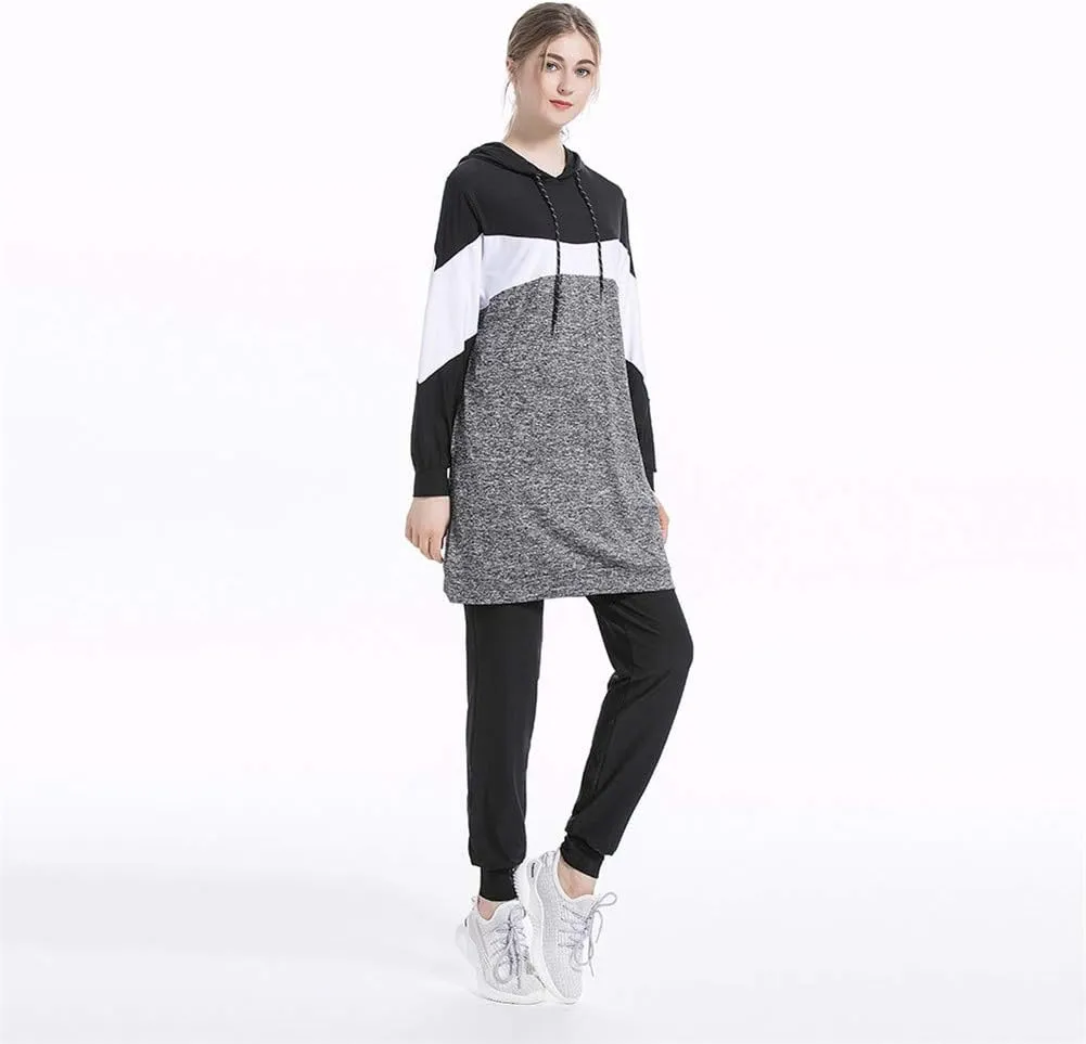 2 Piece Outfits Casual Sweatsuits Set Muslims Tracksuits For Women Islamic Tracksuit Hoodies Casual Sports Suit