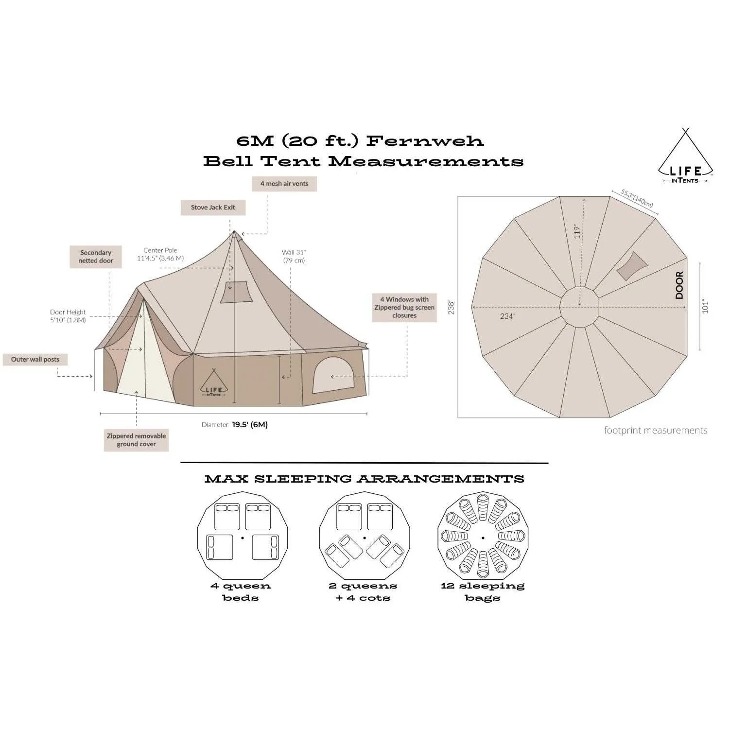 20' (6M) Fernweh™ bell tent
