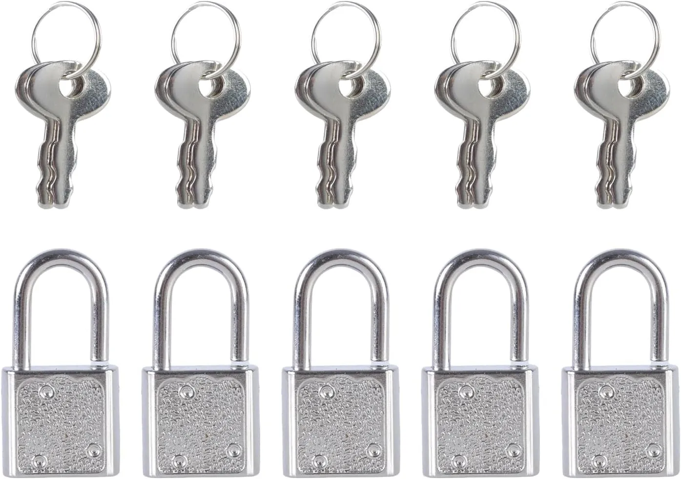 5Pcs Portable Suitcases Locker Securing Lock Diaries Padlocks Key Lock Zincs Alloy Locker Padlock with Key Easy to Use