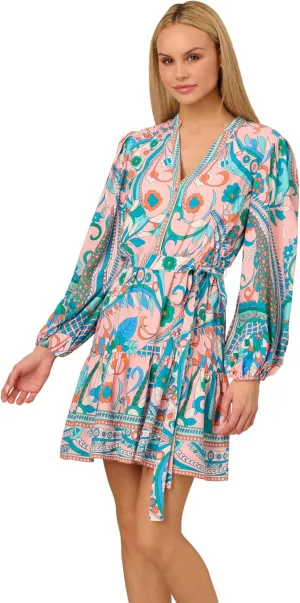 Adrianna Papell Women's Printed Short Dress