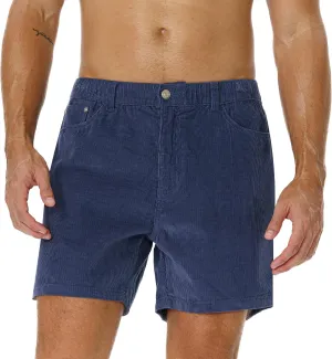 AIMPACT Mens Corduroy Shorts 5/6 Inseam Casual Elastic Waist Drawstring Summer Beach Shorts for Men with Pockets