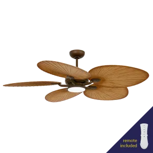 Alocasia Bronze 80W AC Ceiling Fan incl. Light Kit & LED Globe
