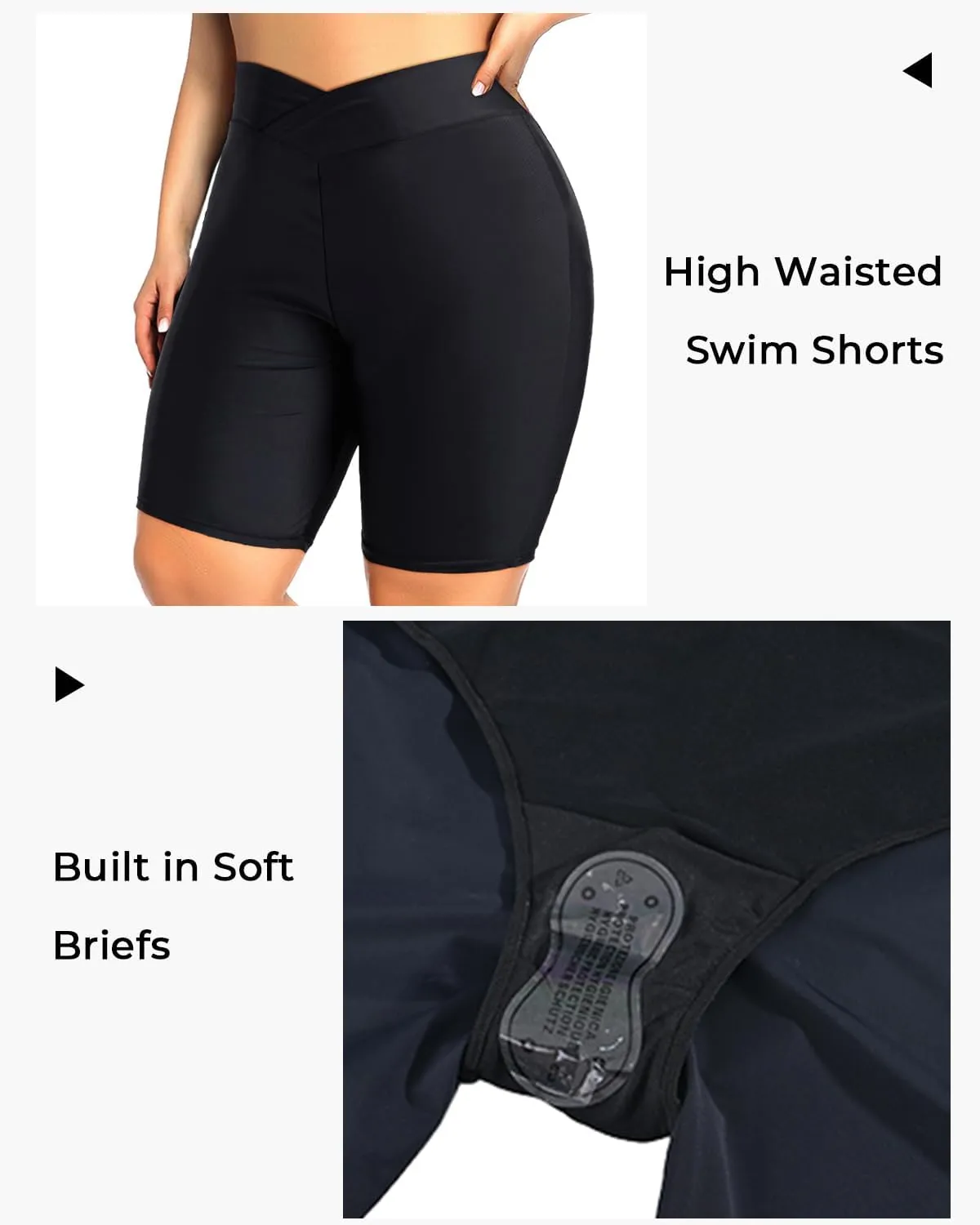 Aqua Eve Plus Size Swim Shorts Women Tummy Control Swimsuit Bottoms High Waisted Bikini Bottom