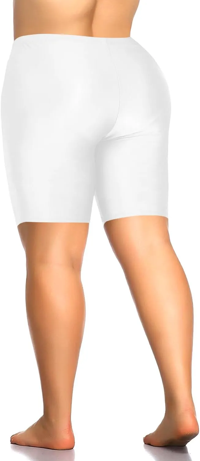 Aqua Eve Plus Size Swim Shorts Women Tummy Control Swimsuit Bottoms High Waisted Bikini Bottom