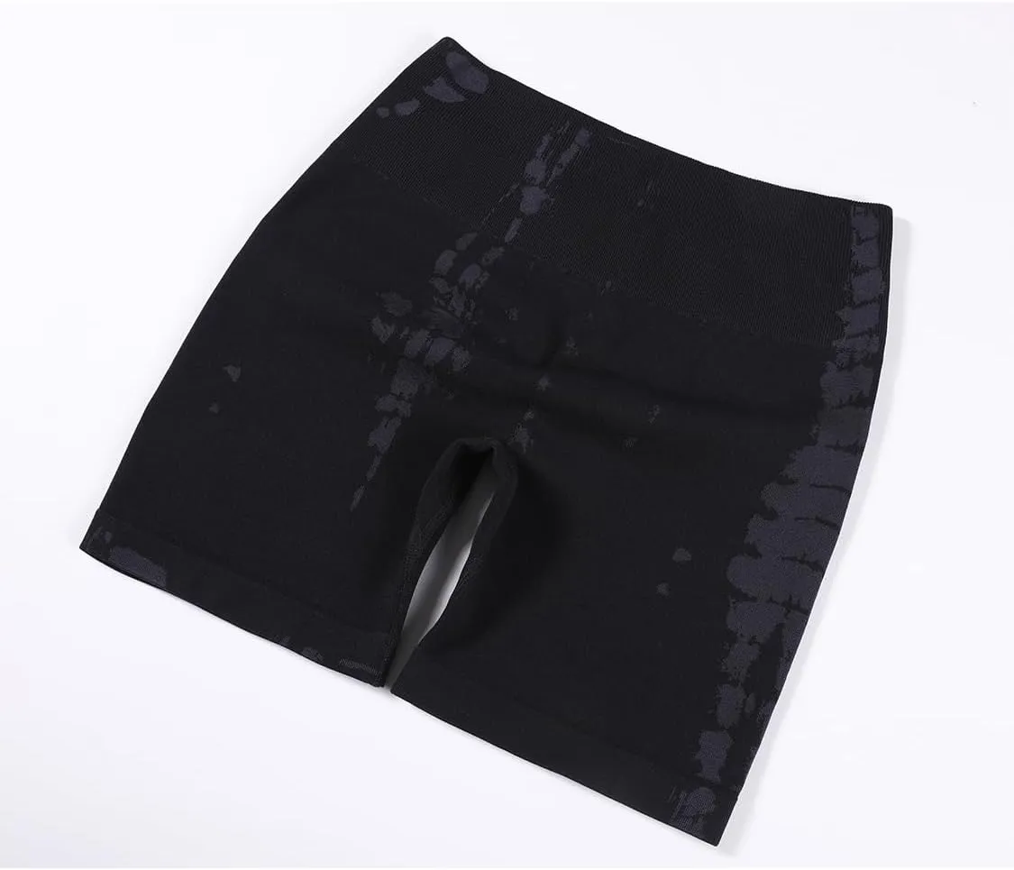 AUROLA Serpent Seamless Scrunch Workout Shorts for Women,Tummy Control Squat Proof Ribbed Thick Active Gym Short