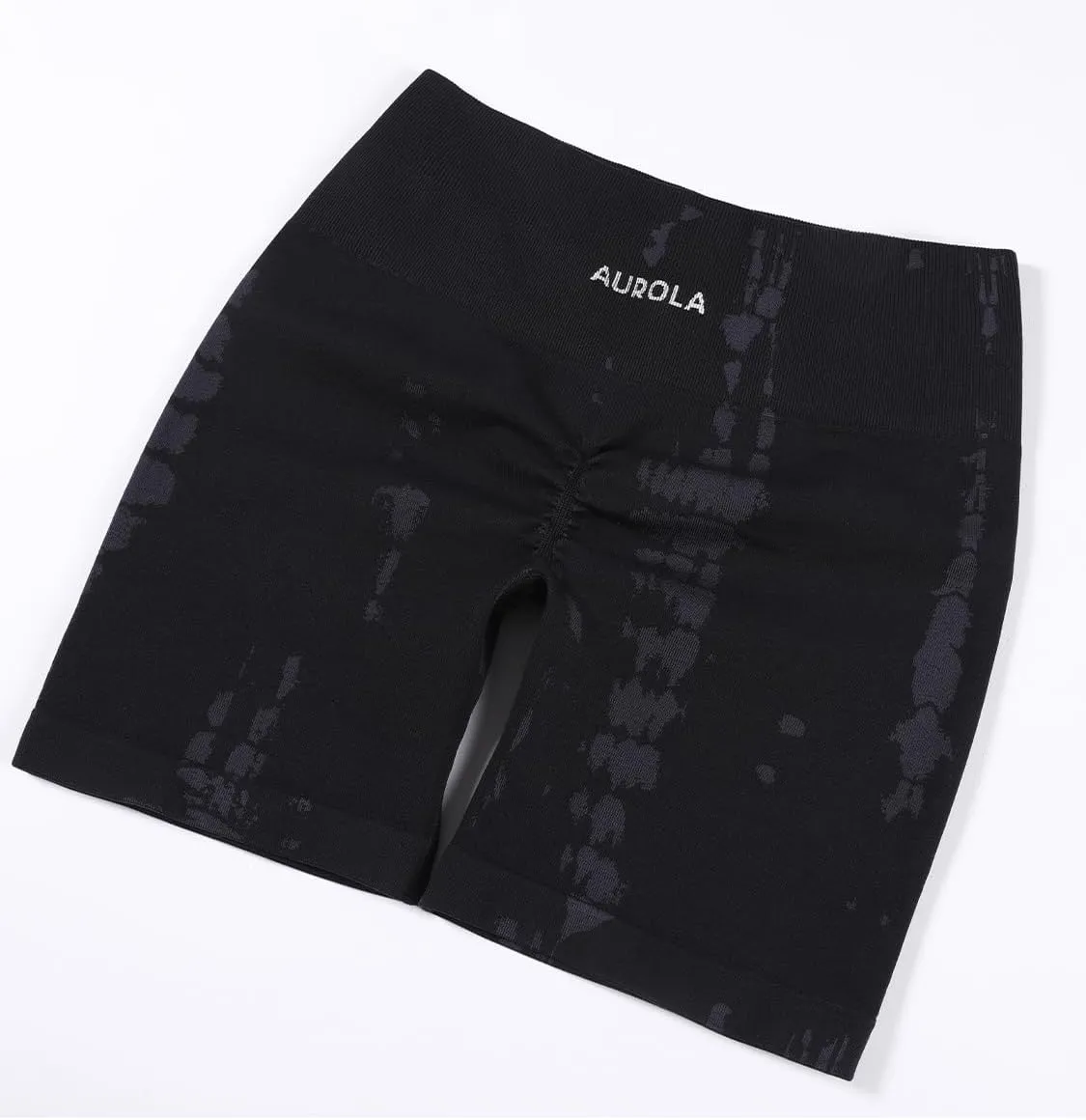 AUROLA Serpent Seamless Scrunch Workout Shorts for Women,Tummy Control Squat Proof Ribbed Thick Active Gym Short