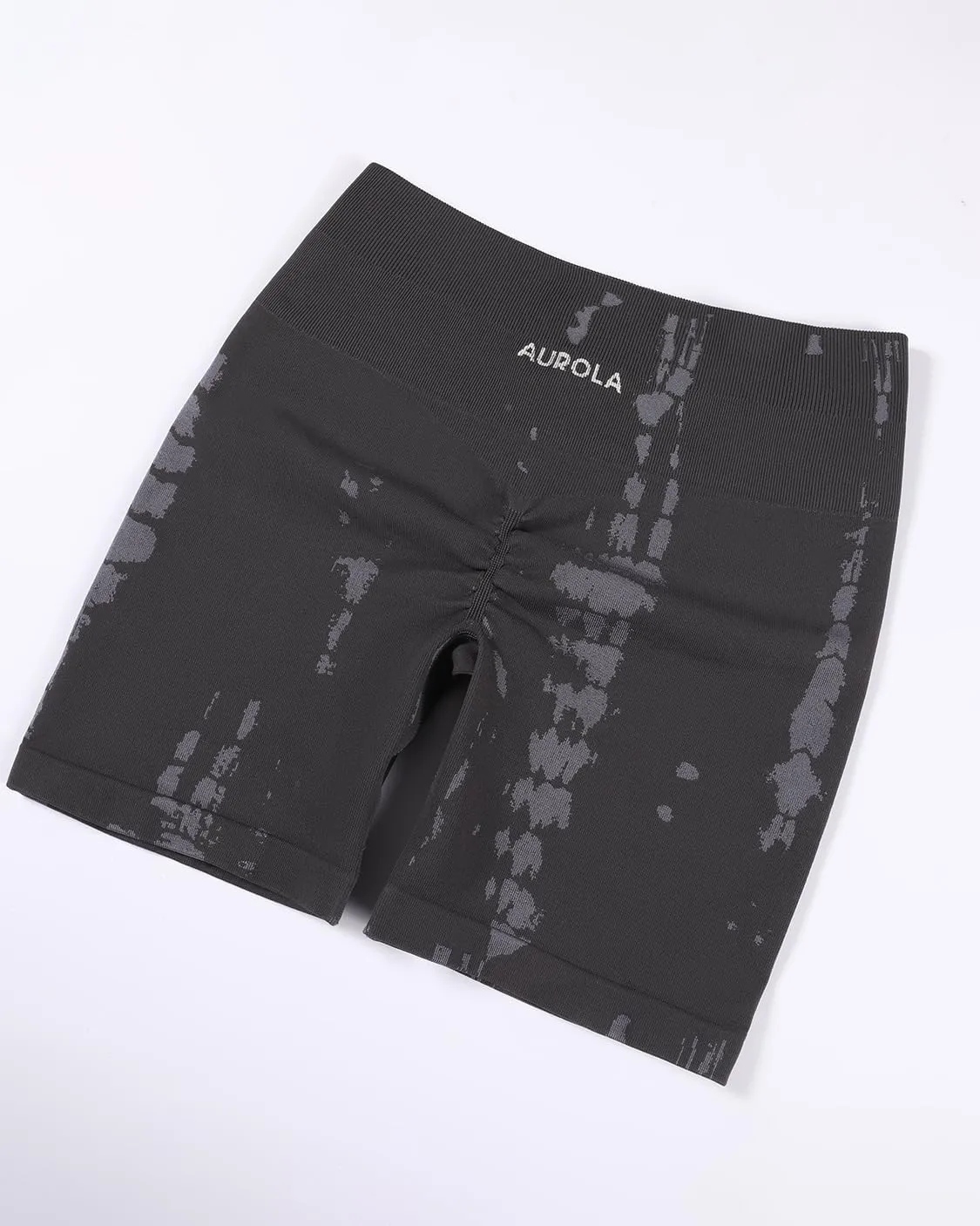 AUROLA Serpent Seamless Scrunch Workout Shorts for Women,Tummy Control Squat Proof Ribbed Thick Active Gym Short