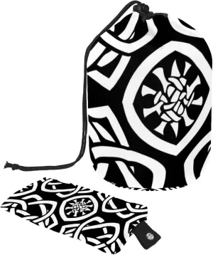 Black White Monochrome Celtic 1 Travel Cosmetic Bags Makeup Bag for Women, Foldable Drawstring Travel Cosmetic Bags, Portable Toiletry Bucket Bag