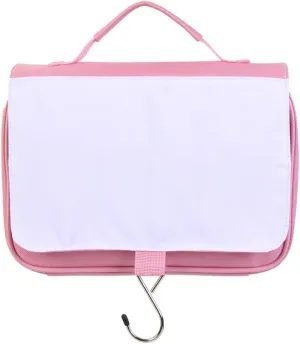 Blank Customizable Hanging Toiletry Bag for Travel, Portable Makeup Cosmetic Organizer Bag Printable with Handle