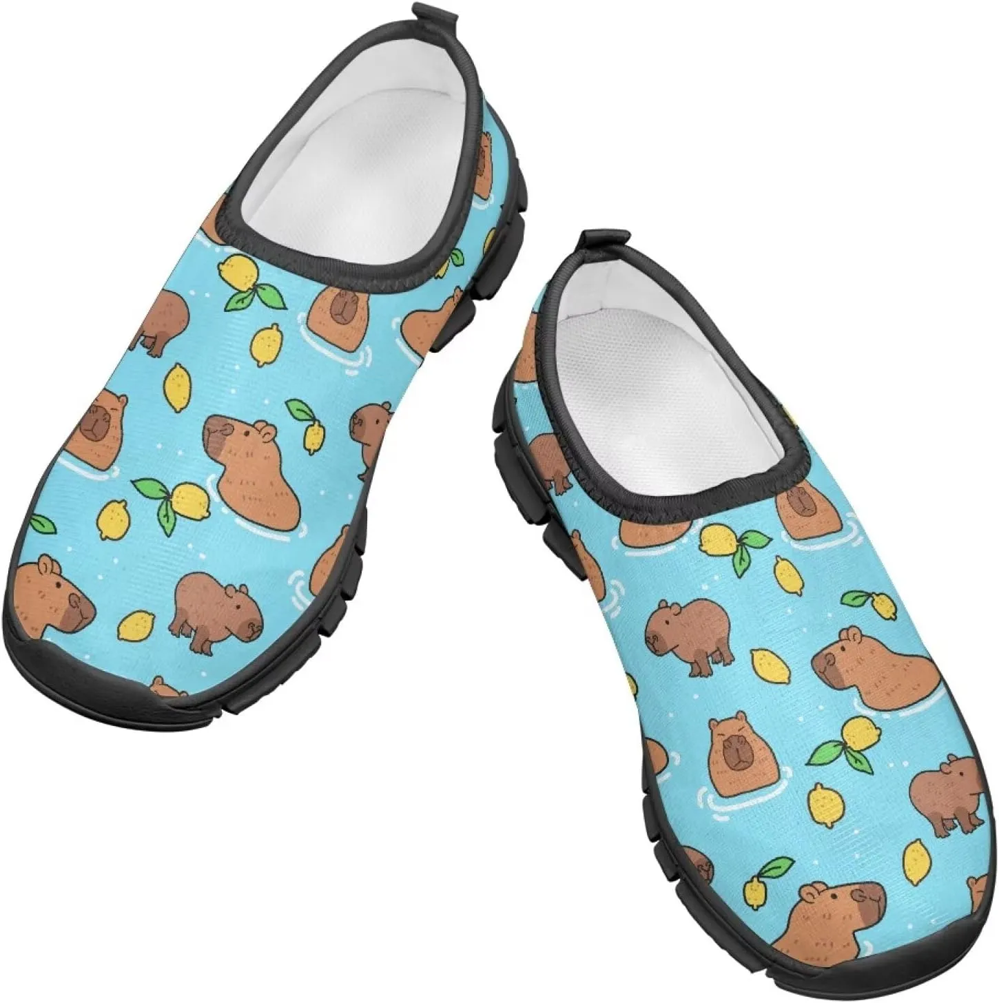 Boys Girls Slip Ons Flat Lightweight Sneakers Walking Casual Loafers Comfortable Art Painted Travel Outdoor Shoes for Big Kids US Size 11-15