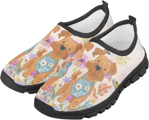 Boys Girls Slip Ons Flat Lightweight Sneakers Walking Casual Loafers Comfortable Art Painted Travel Outdoor Shoes for Big Kids US Size 11-15