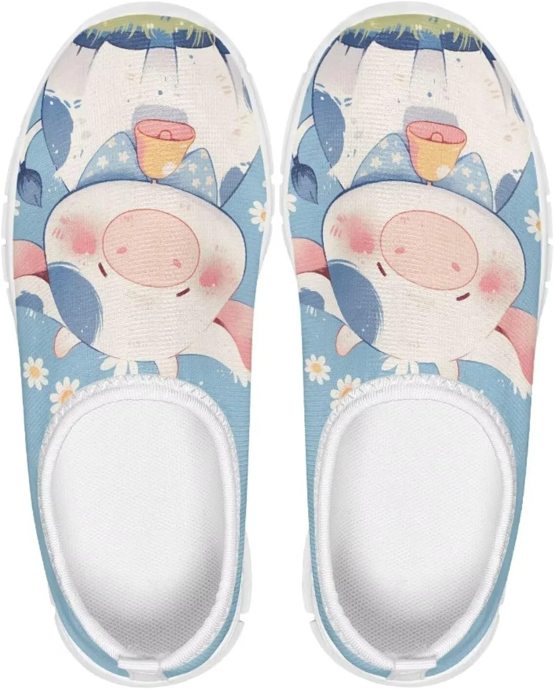 Boys Girls Slip Ons Flat Lightweight Sneakers Walking Casual Loafers Comfortable Art Painted Travel Outdoor Shoes for Big Kids US Size 11-15