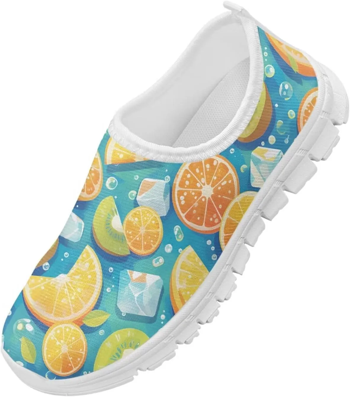 Boys Girls Slip Ons Flat Lightweight Sneakers Walking Casual Shoes Comfortable Art Painted Travel Outdoor Shoes for Big Kids US Size 11-15