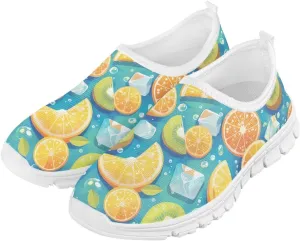 Boys Girls Slip Ons Flat Lightweight Sneakers Walking Casual Shoes Comfortable Art Painted Travel Outdoor Shoes for Big Kids US Size 11-15