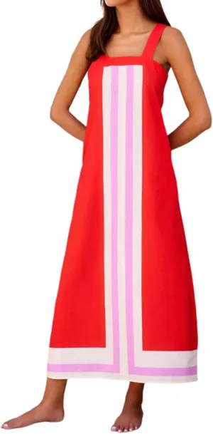 Color Block Maxi Dress for Women Summer Striped Square Neck Backless Long Dress Casual Flowy Beach Vacation Sundress