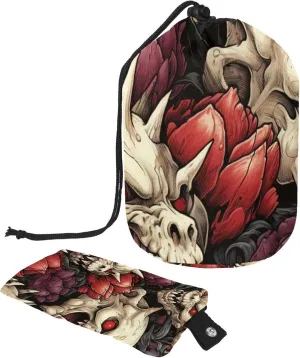Cool Monster Skull Pop Art Travel Cosmetic Bags Makeup Bag for Women, Foldable Drawstring Travel Cosmetic Bags, Portable Toiletry Bucket Bag