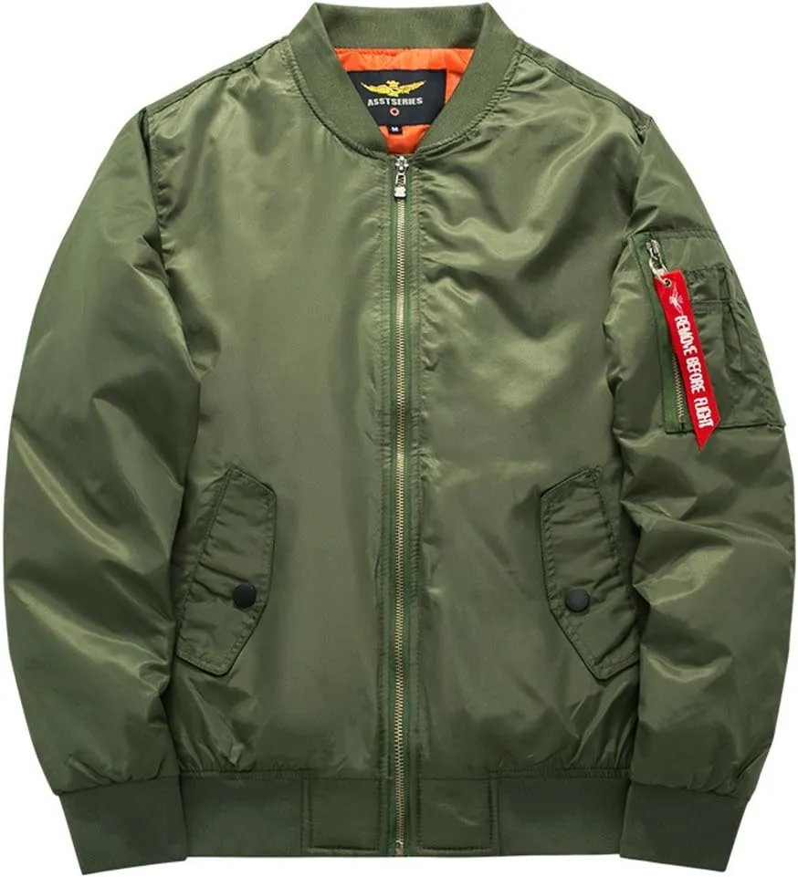 Cresay Men's Sportswear Bomber Jackets Blouson Coats Thick Outwear