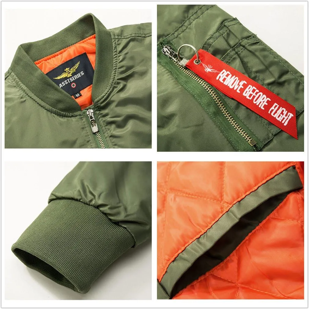 Cresay Men's Sportswear Bomber Jackets Blouson Coats Thick Outwear