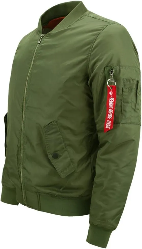 Cresay Men's Sportswear Bomber Jackets Blouson Coats Thick Outwear