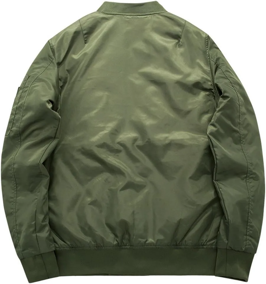 Cresay Men's Sportswear Bomber Jackets Blouson Coats Thick Outwear