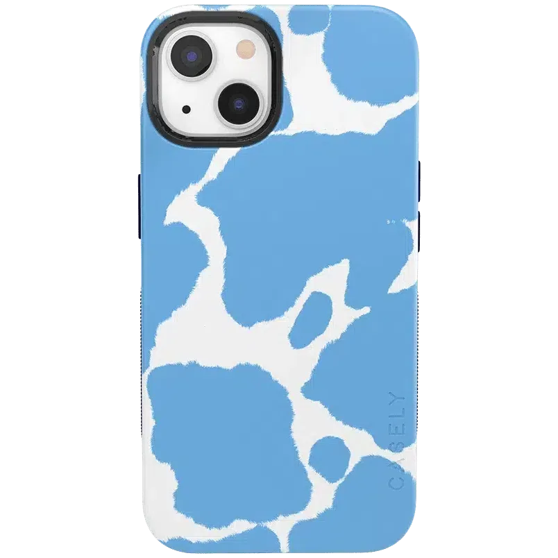 Current MOOd | Light Blue Cow Print Case