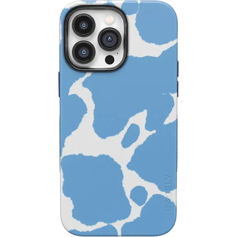 Current MOOd | Light Blue Cow Print Case