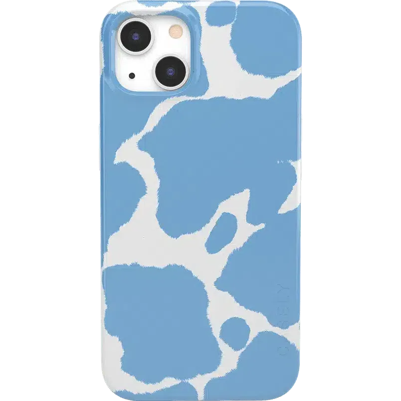 Current MOOd | Light Blue Cow Print Case