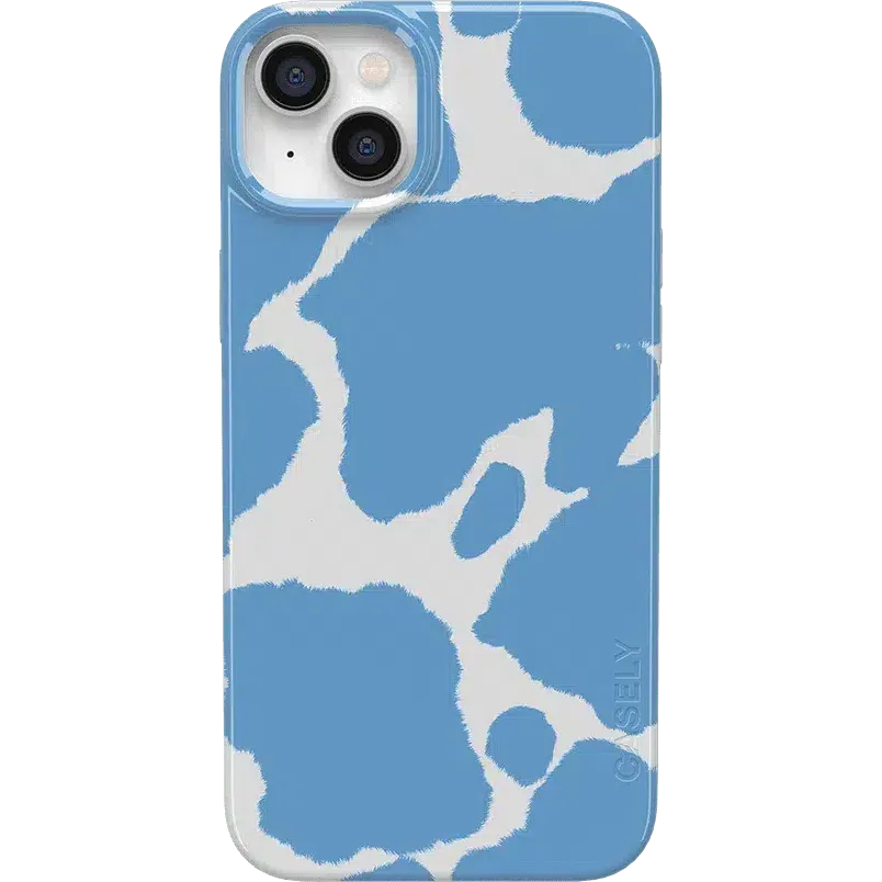Current MOOd | Light Blue Cow Print Case