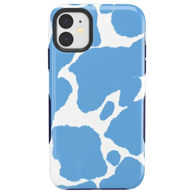 Current MOOd | Light Blue Cow Print Case