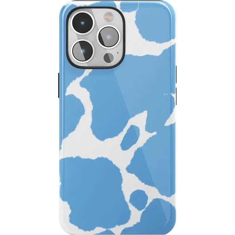 Current MOOd | Light Blue Cow Print Case
