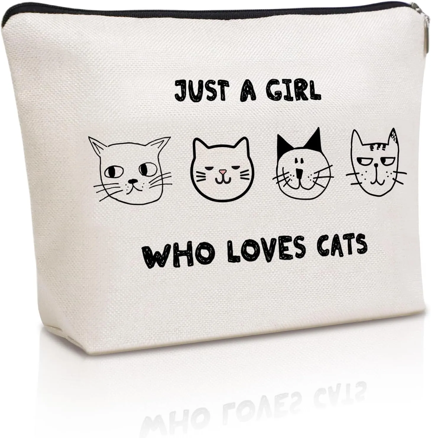 Cute Cat Makeup Bag Travel Cosmetic Zipper Pouch Funny Teen Girls Party Favor Bags Cat Lovers Themed Gifts for Women