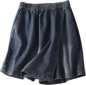 Denim Skirts for Women Trendy Casual Summer Distressed Denim Mini Skorts Y2k Going Out A Line Vintage 90s Outfits
