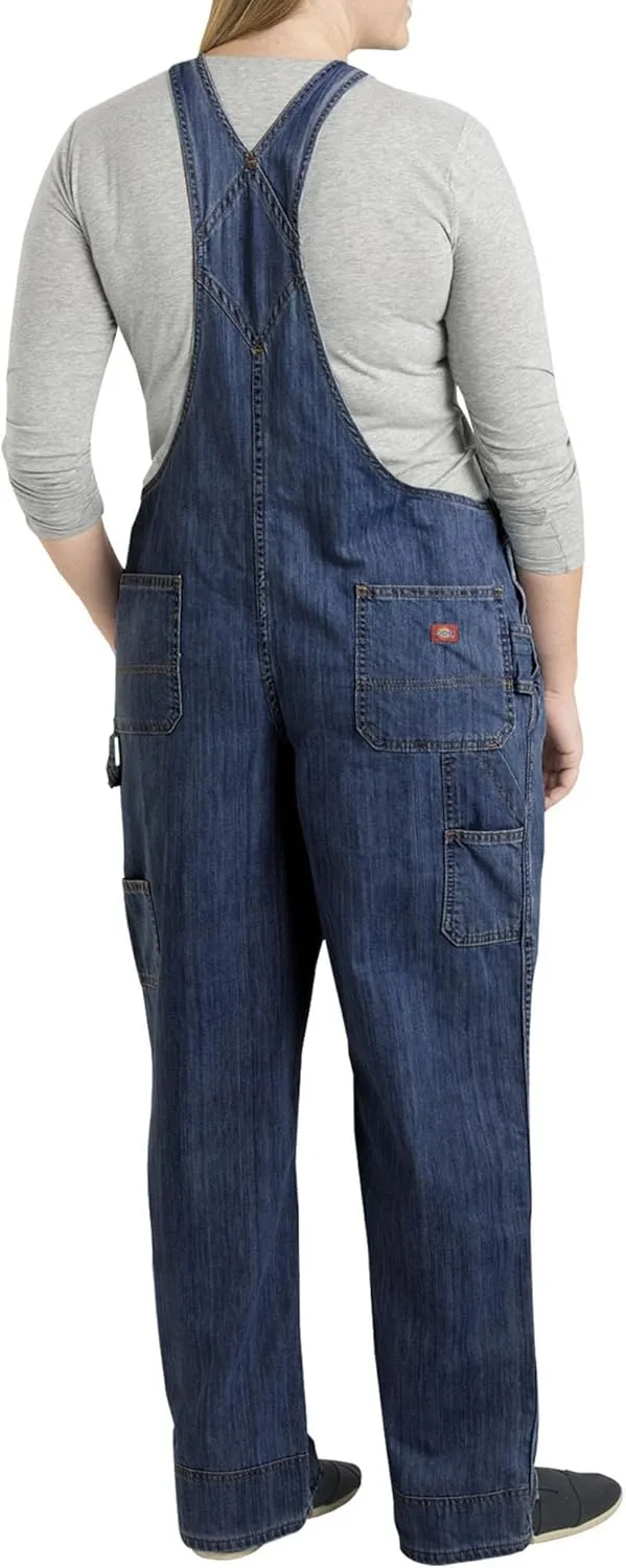Dickies womens Plus Size Denim Bib Overall