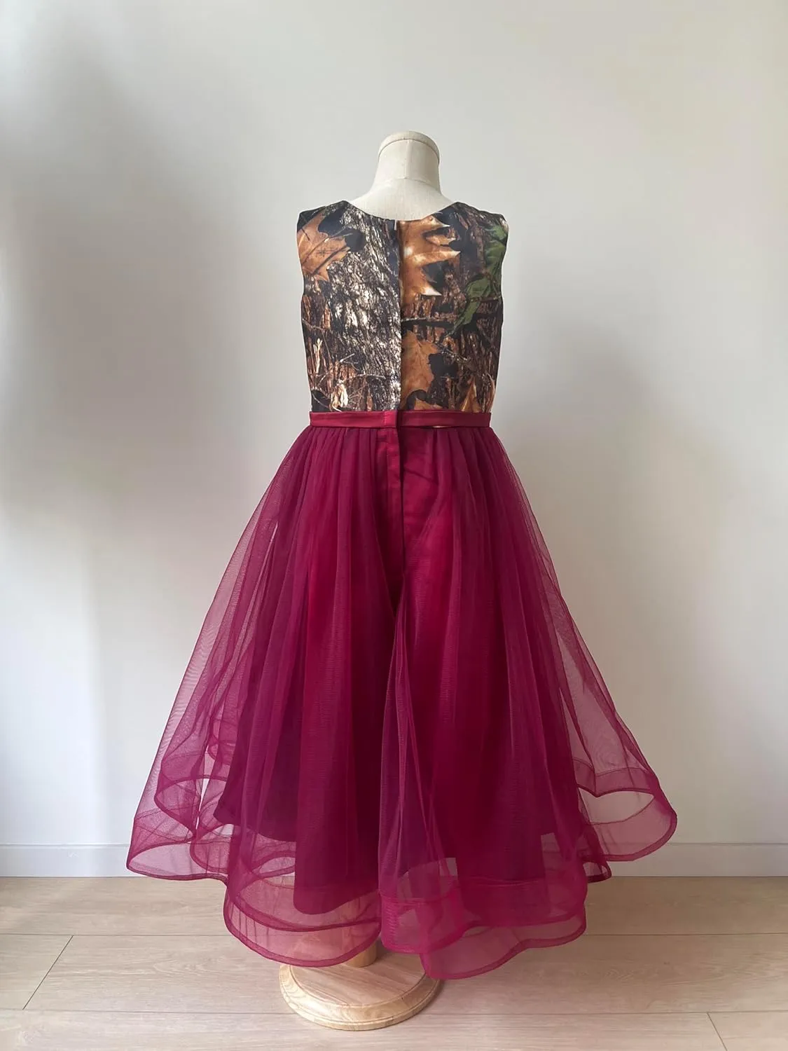 DINGZANCAMO Camo and Tulle Flower Girl Pageant Dresses Birthday Party Dance Dress