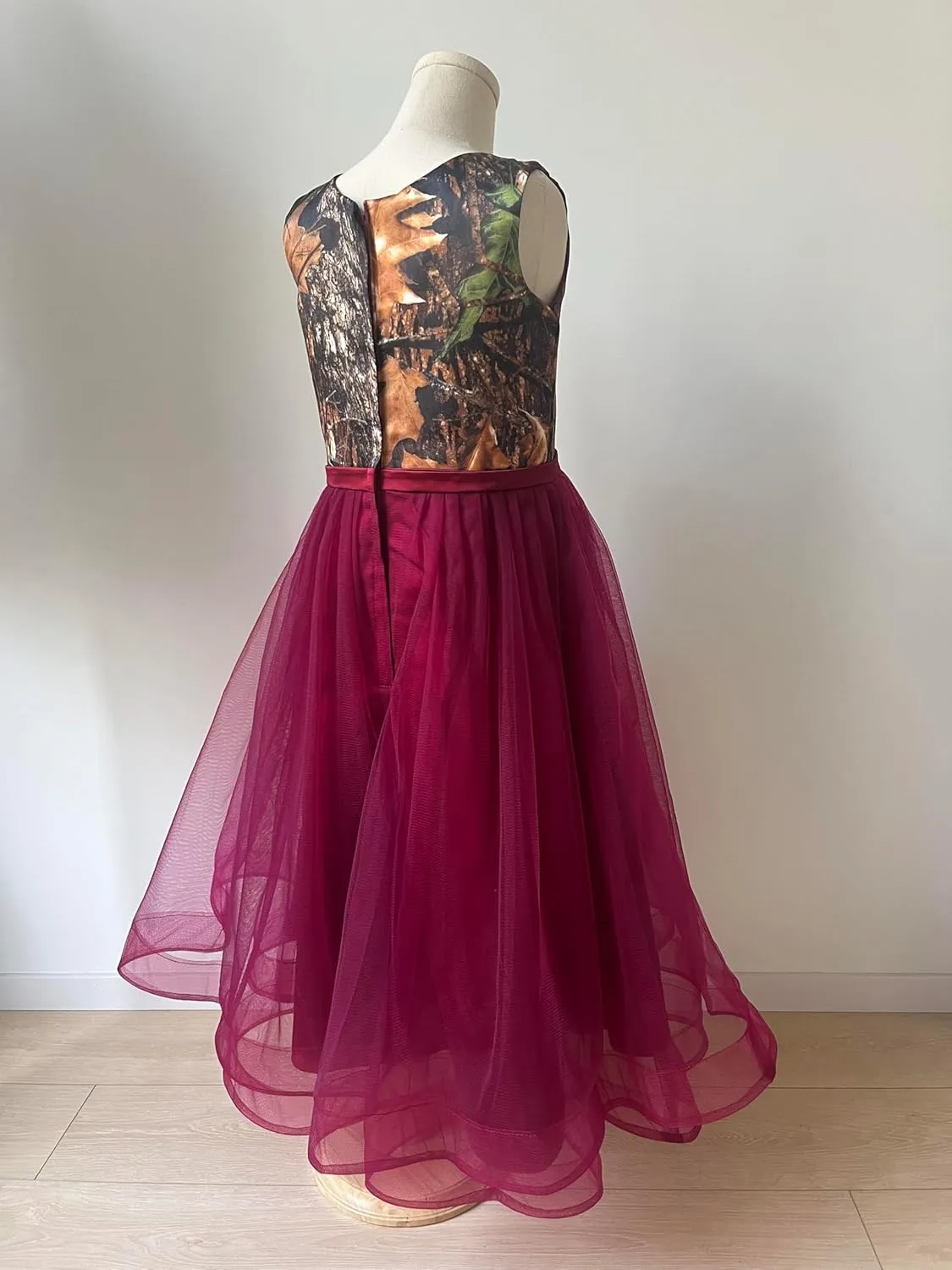 DINGZANCAMO Camo and Tulle Flower Girl Pageant Dresses Birthday Party Dance Dress