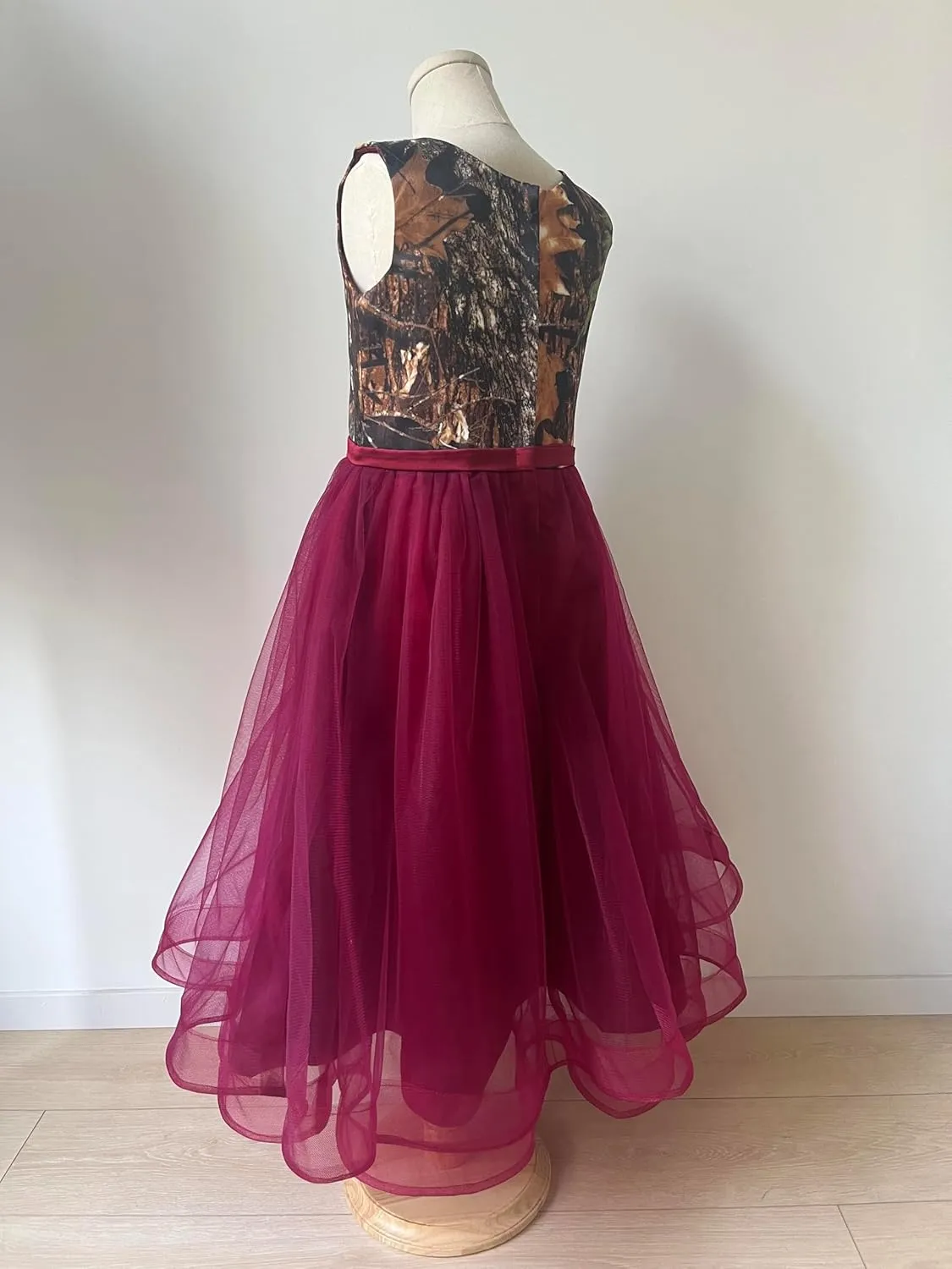 DINGZANCAMO Camo and Tulle Flower Girl Pageant Dresses Birthday Party Dance Dress