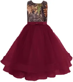 DINGZANCAMO Camo and Tulle Flower Girl Pageant Dresses Birthday Party Dance Dress
