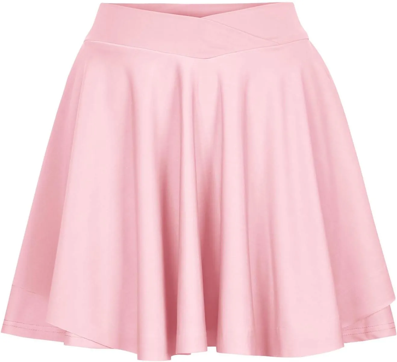 Flowy Skirts for Women Layered Ruffle Mini Skirts Solid Color Summer High Waisted Sports Athletic Yoga Golf Skirt