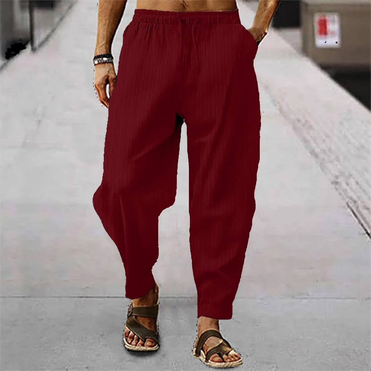 GIERIDUC Mens Active Athletic Sweatpants Straight Fit Chinos Pants Men Mens Slim Fit Corduroy Jeans Best Mens Cord Trousers