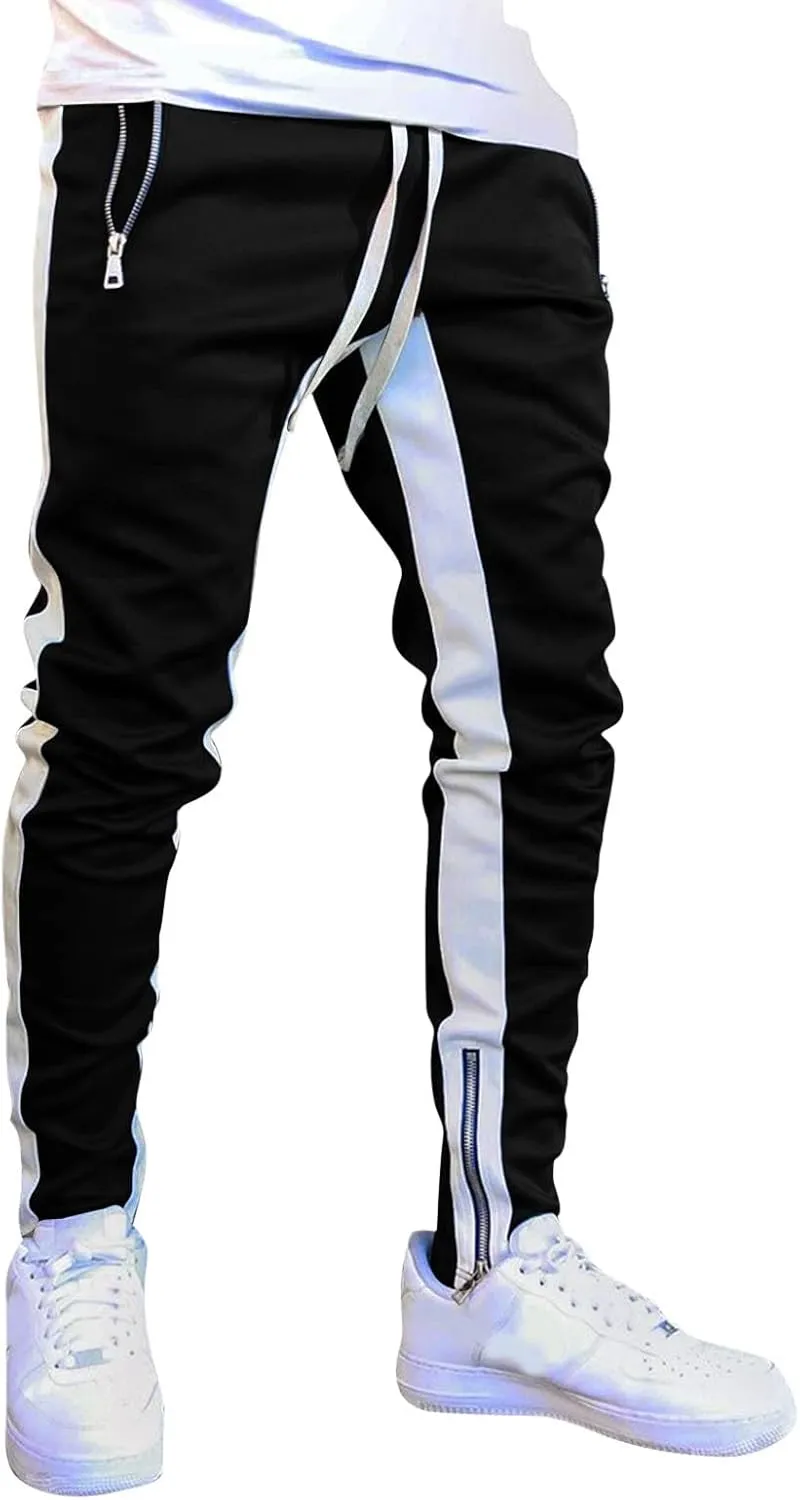 GIERIDUC Men's Cargo Pants Casual Long Pants Halloween Leggings Plus Size Mens Drawstring Cargo Pants Red and Black Tracksuit