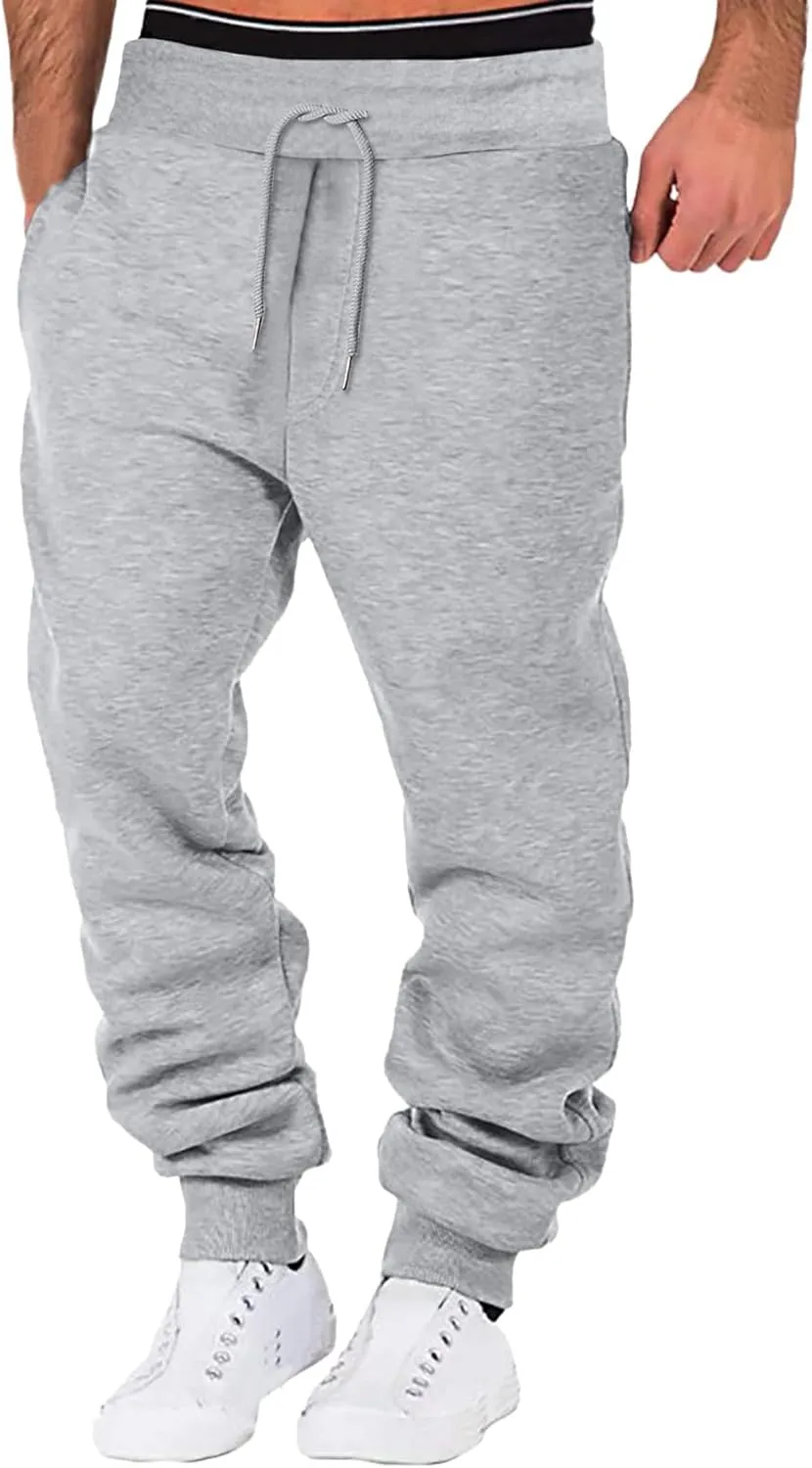 GIERIDUC Men's Drawstring Waist Cargo Pants Mens White Linen Dress Pants Mens Polyester Sweatpants Basketball Leggings Men