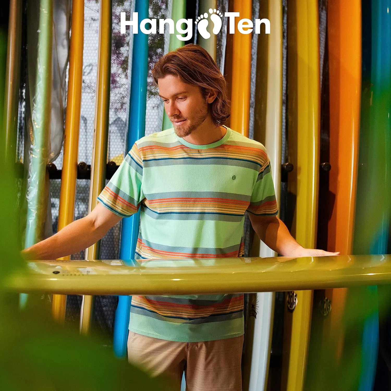 Hang Ten Men's 21 Inch Wharf Hybrid Shorts - Quick Dry Mens Shorts with Stretch Fabric and Pockets