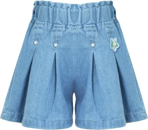 Happy Cherry Baby Girl Summer Denim Shorts Wide Leg Cute Cooling Jeans Hot Pants 1-13Y