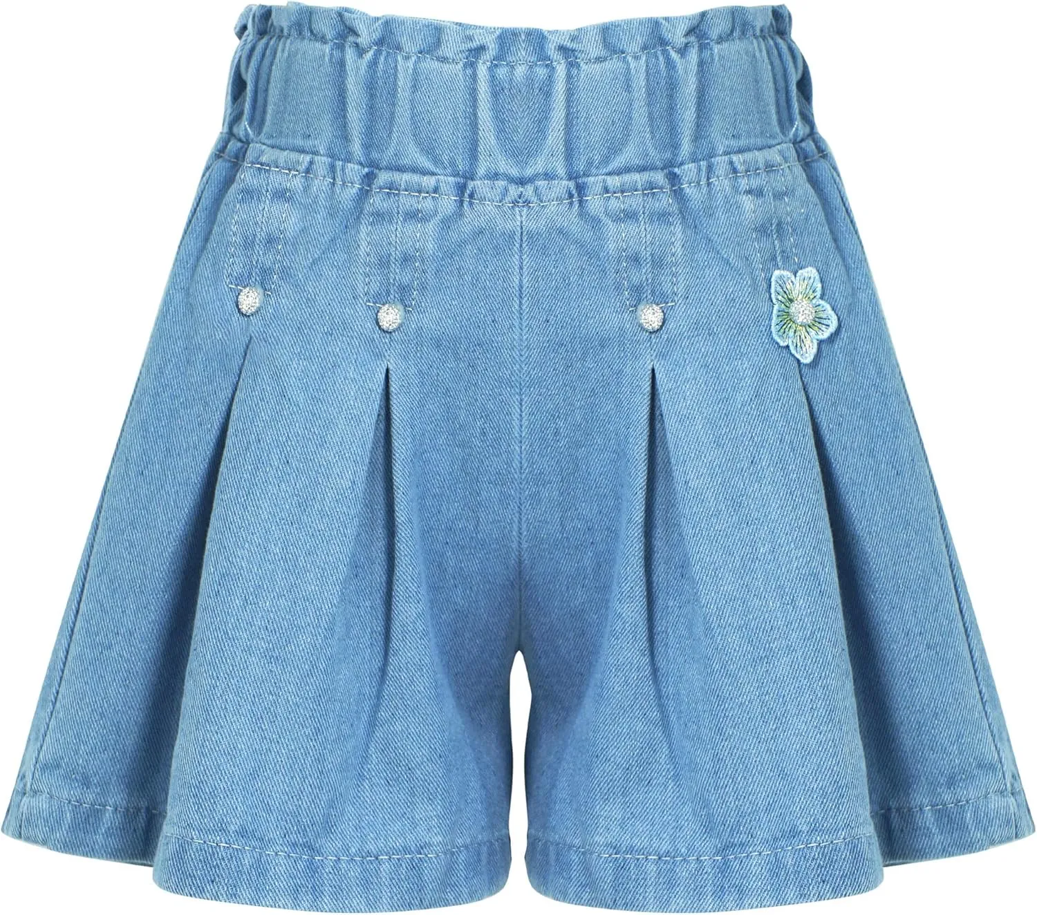 Happy Cherry Baby Girl Summer Denim Shorts Wide Leg Cute Cooling Jeans Hot Pants 1-13Y