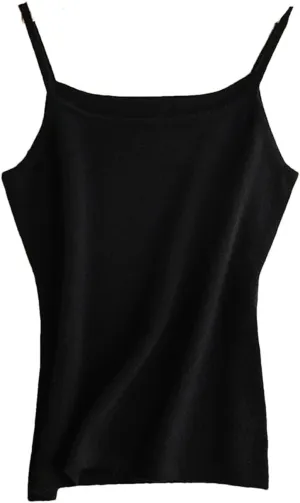 Hgvcfcv Cashmere Suspender Wool Knitted Camisole Cashmere Inner And Outer Wearing Solid Color Wool Womens Tank Tops