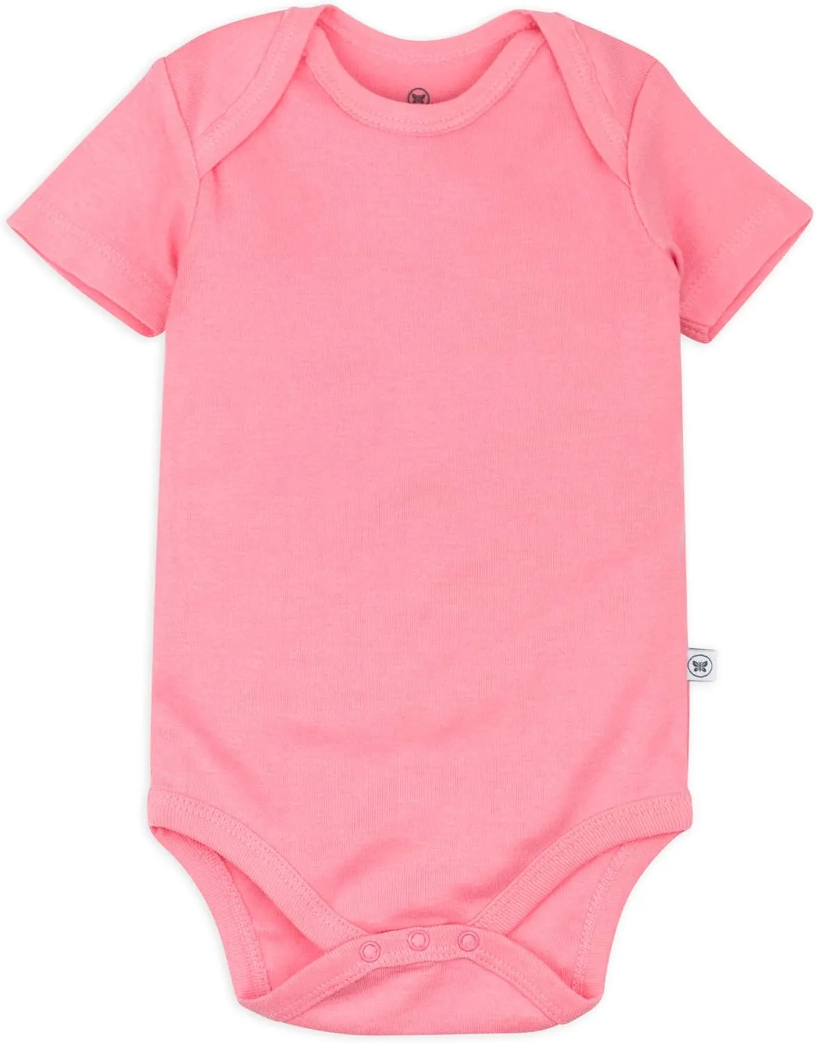 HonestBaby baby-girls 5-pack Short Sleeve Bodysuits One-piece 100% Organic Cotton for Infant Baby Girls